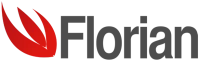 Florian — kominictví — logo