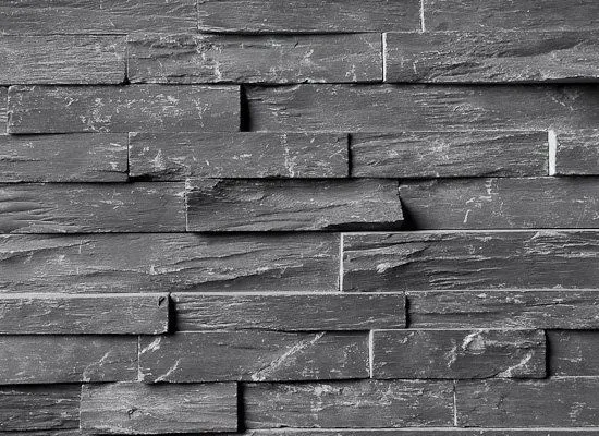 N 3003 Black Slate Rustic — štípaný obklad Wallstone, Litrade Liberec