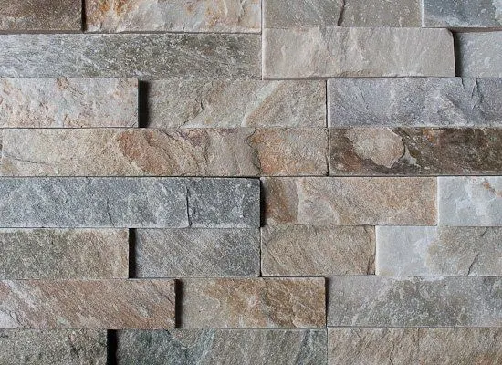 Q 001 Quartzite Mix — štípaný obklad Wallstone, Litrade Liberec